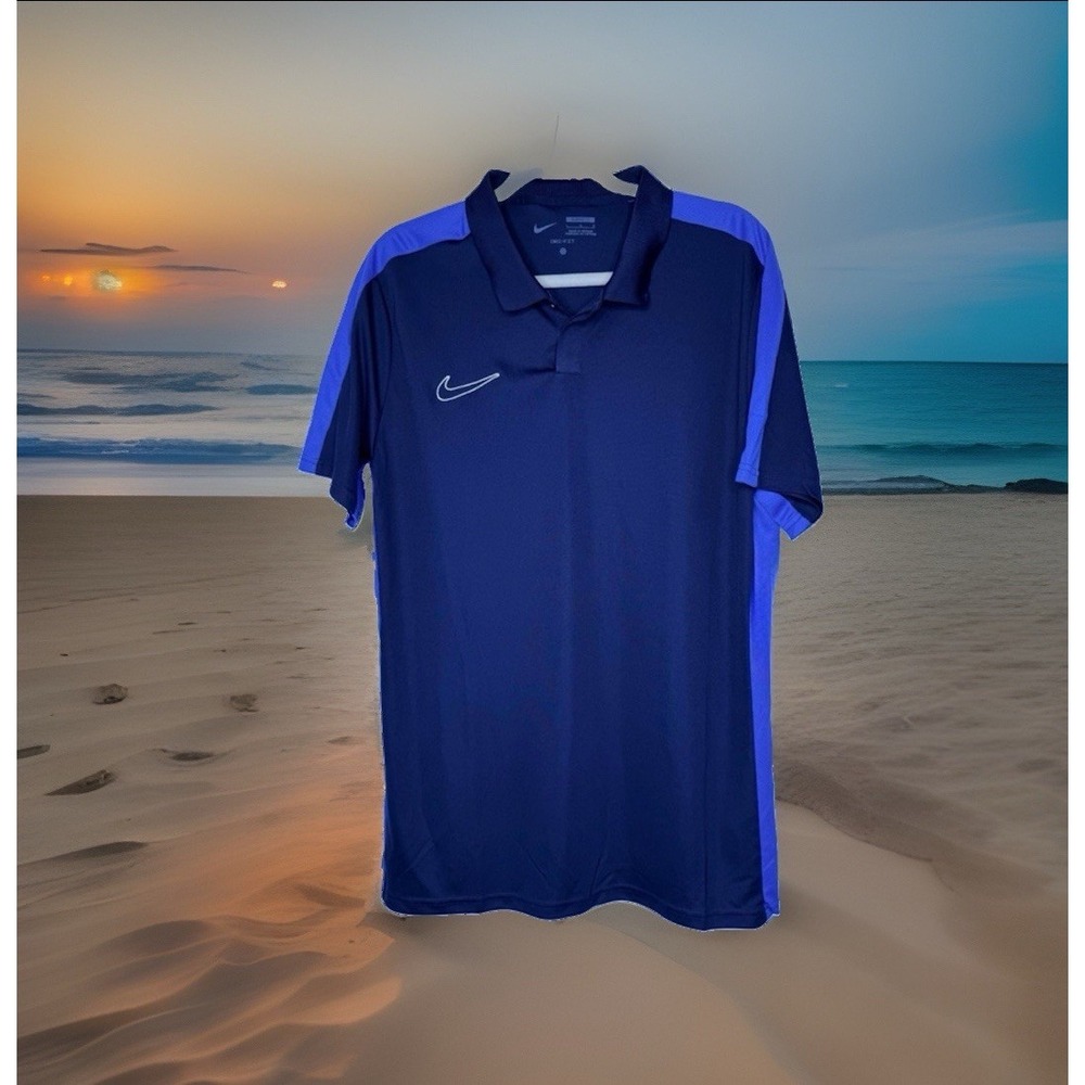 Men's Nike Dri-Fit Blue Polo Slim Fit  xL Regular Price $62